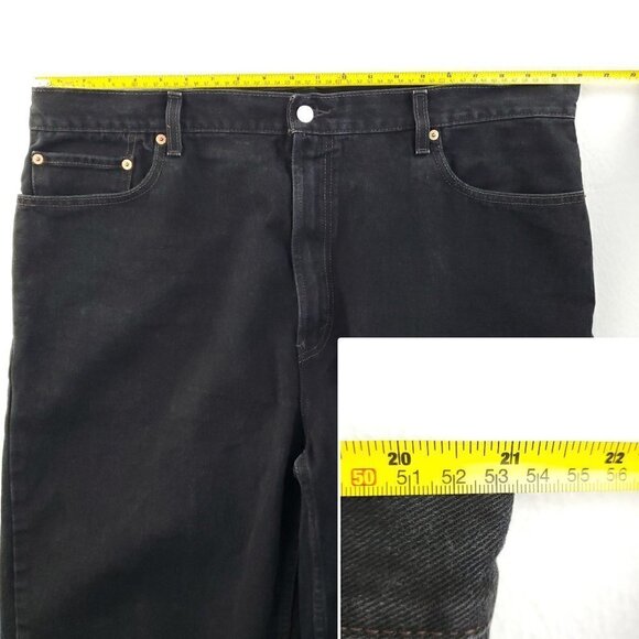 Levi's 560 Comfort Fit Jeans Black Denim Men's "42x32" Actual 42x30 - Picture 4 of 9